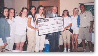 Check presentation to Youth In Need